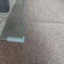 Glass Console Table with concrete Slab Shelf, 100cm Length, 35cm wide and 80cm Tall, in excellent condition Image 10