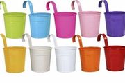 NEW SALE | 10 x Metal Iron Flower Pot Vase Hanging Balcony Garden Planter Home Decor