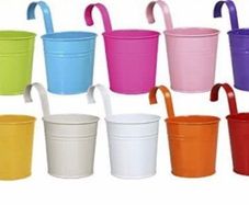 NEW SALE | 10 x Metal Iron Flower Pot Vase Hanging Balcony Garden Planter Home Decor