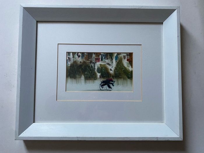 a pair of prints framed and glazed in a white frame