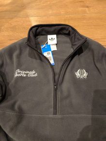 NEW Adidas Originals Graphic Regular Polar Fleece Quarter-Zip Jacket L