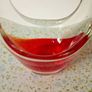 Vintage Murano Art Glass Basket Vase Red And Clear Glass. Image 6