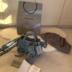 Brand New Balenciaga Denim Neo Cagole with rhinestones