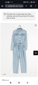 mango denim jumpsuit/boilersuit