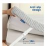 Fabulous New 7cm Memory Foam Mattress Topper Double(135x190x7cm) Silver Grey Image 2