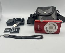 Canon IXUS 185 20MP Digital Camera Red - Full Kit