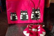 Mala leather clutch bag and purse gift set