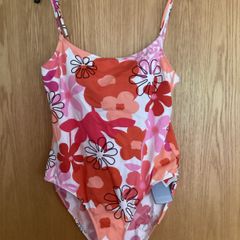 M&S Floral Swimsuit - Medium Leg with Built in Bra - New