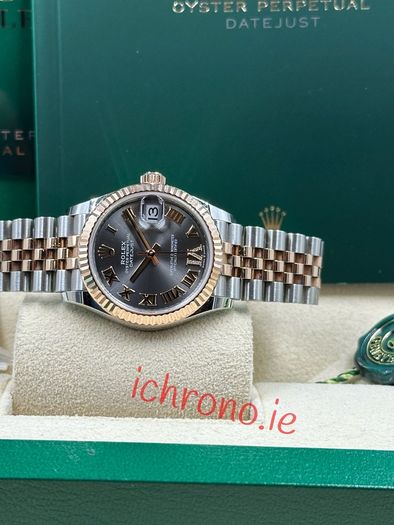 ichrono.ie ichrono Rolex Datejust 2024 Roman diamond Dial 18k rose Gold/Steel 31mm