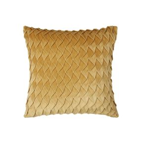 Velvet Pintuck Cushion - Honey
