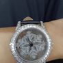 Crystal Covered Rotating Watch with Black Strap (quartz) Image 3