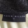Karen Millen black and silver sparkley halter neck top - size 3 Image 2