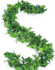 56 Feet Fake Ivy Garland Artificial Foliage Fake Leaves Hanging Garland Plant Greenery Leaves UV Resistant Vines with Fake Leaves for Bedroom Wedding Party Garden Wall Decoration