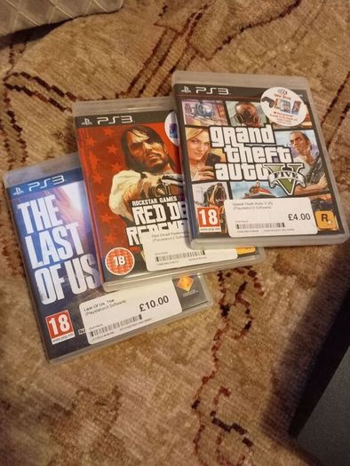 PS3 slim console, controller and games