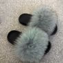 Fluffy grey sliders Image 3