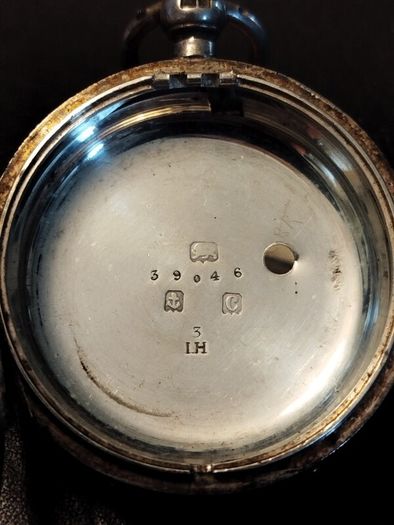 Antique 1877 Sterling Silver English Lever Pocket Watch - Matching Numbers - Restoration Project