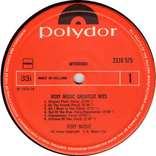 Roxy Music  Greatest Hits