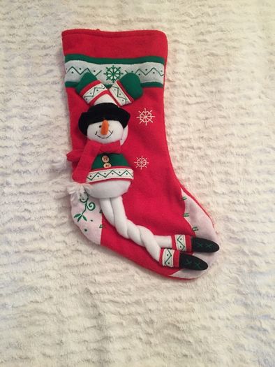 Plush Christmas Snowmsn Stocking