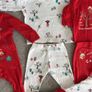 Brand new - Christmas unisex outfit bundle 3-6 months (2 sleepsuits, 2 tops, 2 bottoms, 1 vest and 2 bibs) Image 3