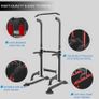 Pull Up & Dip Station Dip Stand Power Tower, Adjustable Height Home Strength Training Fitness Workout Station, With tension rope Image 7