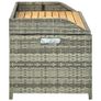 Garden Storage Bench 120 cm Poly Rattan Grey Image 5