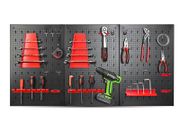 25pcs Metal Perforated Wall Mounted Tool Storage Organiser / Pegboard
