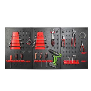 25pcs Metal Perforated Wall Mounted Tool Storage Organiser / Pegboard