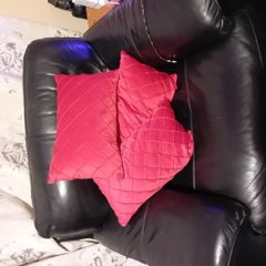 2 leather armchairs