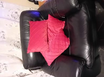 2 leather armchairs