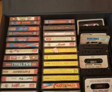 Commodore 64 Games Collection 40+ Cassette Games, Boxed Titles & Compilations  Description: Large Commodore 64 games collection