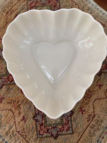 Belleek Heart Shaped Trinket Dish