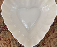 Belleek Heart Shaped Trinket Dish
