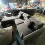 Grey corner sofa set L shaped Image 4