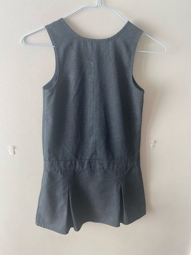 M&S grey pinafore (as new) age 7-8