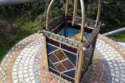 Vintage stained  glass lamp