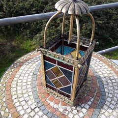 Vintage stained  glass lamp