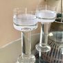 Vintage Pair Glass Floating Candle Holders, Rosenthal, Hurricane Image 2