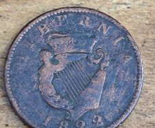 Ireland 1822, Half Penny George IV - free standard postage