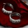 Vintage 1960s Half Hoop Diamond Earrings Image 6