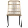 3 Piece Bistro Set Poly Rattan Oak Image 5
