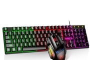 RGB Gaming keyboard Gamer keyboard and Mouse With Backlight USB 104 keycaps Wired Ergonomic Keyboard For PC Laptop