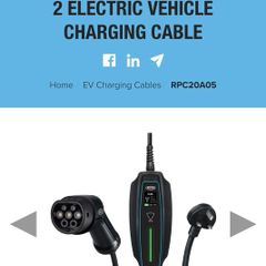 3-pin Plug To Type 2 Electric Vehicle Charging Cable
