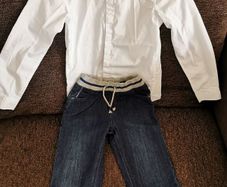 Boy's shirt and jeans set size 10-11