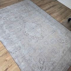 Kukoon rugs - Flatwoven Washable Traditional Distressed Beige Rug - Zoe
