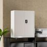 Metal Storage Cabinet with 2 Door and 3 Adjustable Shelves, 109CM Tall Storage Cupboard with Lock for Home, Office, Warehouse, 109 x 40 x 90 cm (Light Grey) Image 7