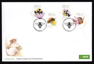 2018 Ireland Fauna & Flora Native Irish Bees Comparative Stamps An Post First Day Cover (FDC)
