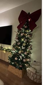 6ft pre lit slim christmas tree
