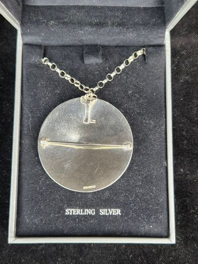 Solvar History of Ireland Sterling Silver Pendant Brooch Necklace Set Boxed
