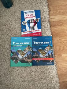 Leaving Cert Higher and Ordinary levels French textbook, accompanying workbook and extra grammar book