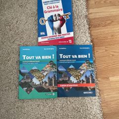 Leaving Cert Higher and Ordinary levels French textbook, accompanying workbook and extra grammar book